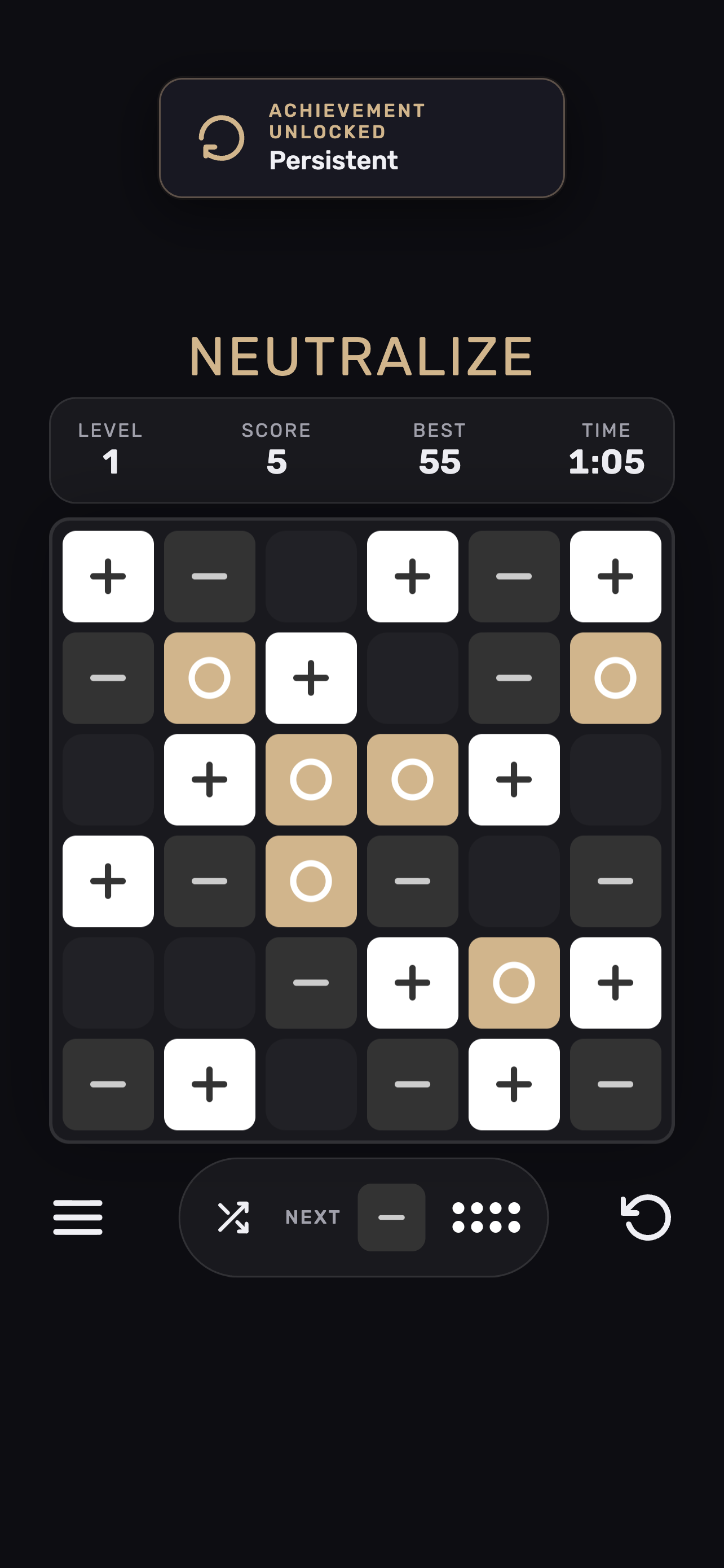 Neutralize gameplay — dark mode